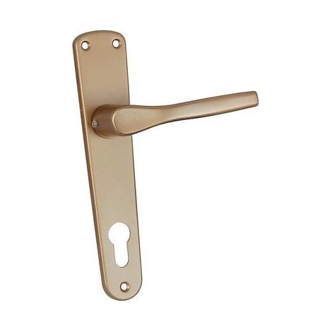 MANIGLIA GABRY PLACCA FORO SAGOMATO - ALLUMINIO BRONZATO PLACCA Q8 I.MM 90 CF=PZ 2- 1 confezioni