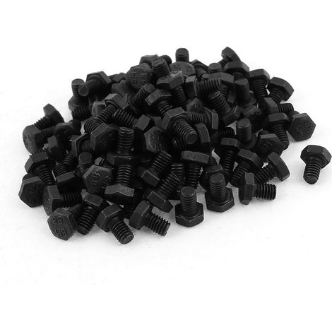 M4x6mm Grade 8,8 Vollgewinde Sechskantkopf Metall Sechskantschraube Bolzenstecker 100 pièces (1/2)