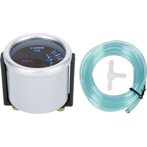 Manomètre Turbo 52mm 2 pouces Jauge de Pression LED Verre Fumé Barre Lumineuse Accessoire Auto Universel (1/5)
