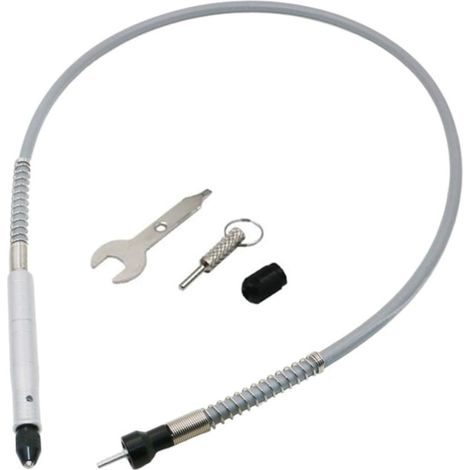 Adaptateur flexible pour outil rotatif Dremel, accessoire de perçage et ponçage, couleur grise, compatible avec mandrin, usage bricolage (1/4)