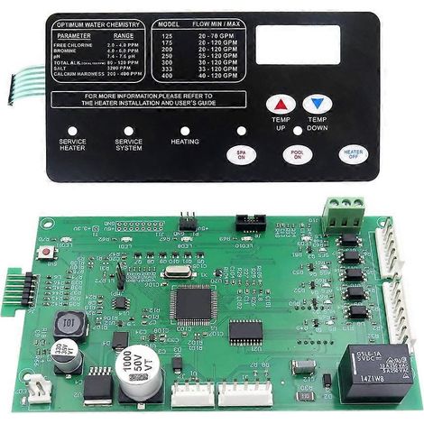Kit de carte de commande 42002-0007S (461105) avec pavé de commande 472610Z compatible, remplacement pour Pentair MasterTemp 400/300/250 (1/5)