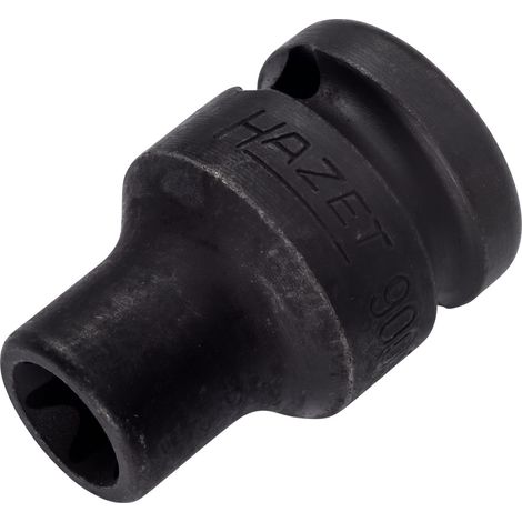 Hazet Schlag-Maschinenschrauber Steckschlüsseleinsatz 900S-E12, 1/2 (12,5 mm) Vierkant hohl, Außen TX Profil, SW E12 (1/3)