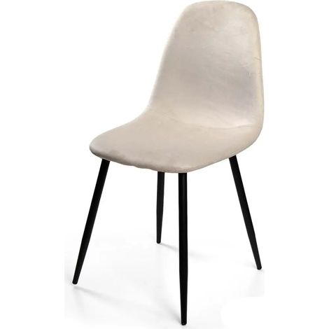 Set 6 sedie imbottite beige cm 42x39x85h