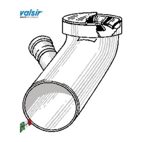 VALSIR Curva scarico WC PP bicchiere DESTRO D. 110/50