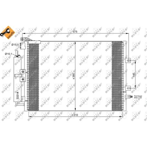 Condenseur, climatisation NRF 35897 RENAULT 8200443897 8200468911 8200688392
