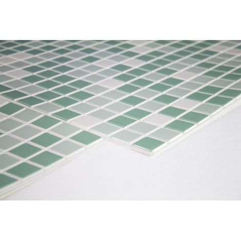 PVC Wandpaneele - Mosaik Motive, pflegeleichte Platten - RESTPOSTEN (GREEN, GREEN) (1/4)