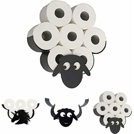 Ulisem Toilettenpapierhalter mit Tiermotiv, Toilettenpapierhalter, niedlicher Tiermotiv, Wandhalterung, Schlafzimmer, Toilettenpapierhalter, Küche, Badezimmerzubehör (1/5)