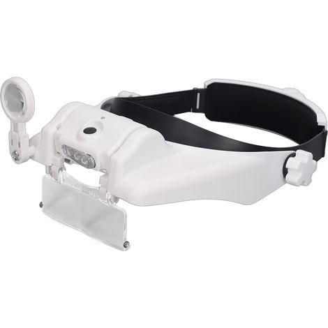 Loupe frontale rechargeable LED avec 4 paires de lunettes loupes pour lecture et réparation (1/5)