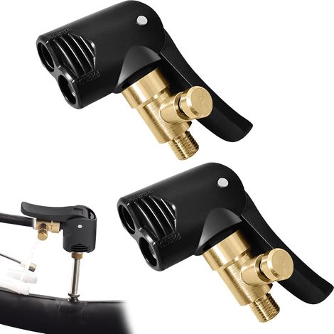 2 PCS Adaptateur de Valve de Pneu de Voiture,Adaptateur Valve française,Embout de Gonflage,Adaptateur Valve Velo,Adaptateur De Valve Pneu Voiture,Embout gonfleur pneus voiture vélos motos et camions