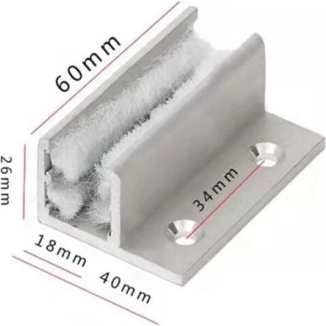 2 pezzi Guida per porta scorrevole in vetro Guida a pavimento Rullo Guida a pavimento Rullo Accessori per sistema di porte scorrevoli, Guida a pavimento regolabile per porta scorrevole per porta e