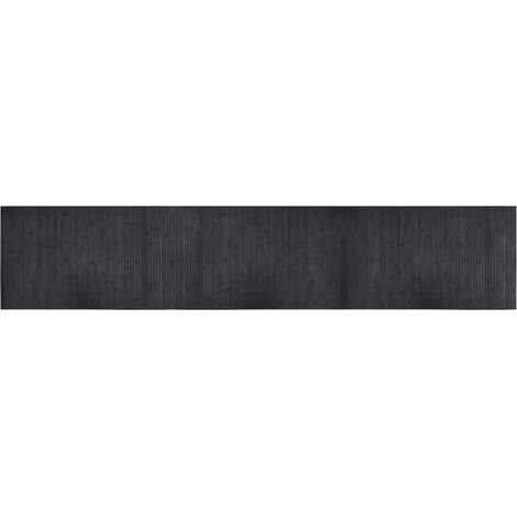 Tapis rectangulaire gris 60x300 cm bambou (1/5)