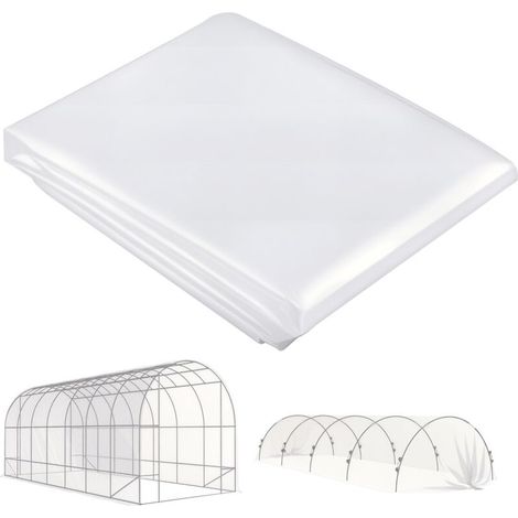 Bâche de serre en plastique, résistante aux UV et imperméable, pour couvrir les plantes, 7 x 8 m
