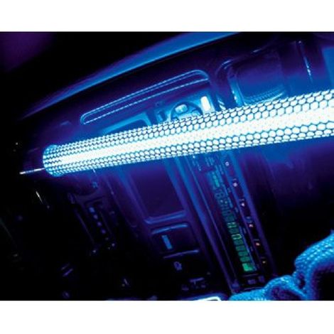 Tube Neon Effet Verre Brise - 20cm - Bleu - 12v
