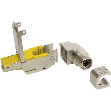 HARTING 20821010021 preLink RJ45 plug, IP20 Cat.6A L-90°
