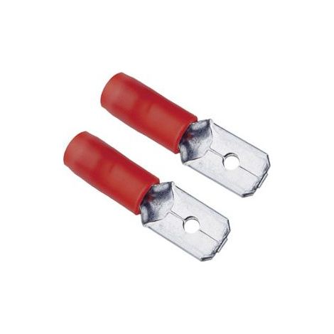 Lot de 2 Cosses Faston Mâle rouge 2,8x0,5mm (1/2)