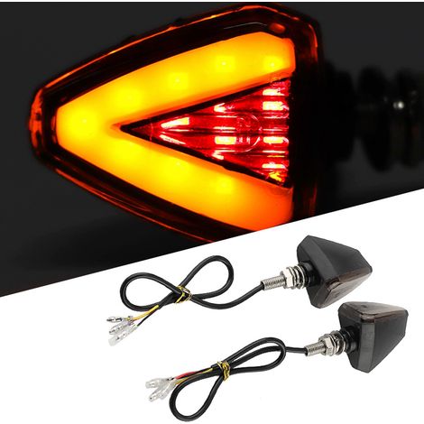 Clignotants LED Moto Universels, Feux De Jour Et Indicateurs De Direction, 1 Paire, Étanches, Pour Harley Honda Yamaha, Lumière Blanche Et Ambre (1/5)