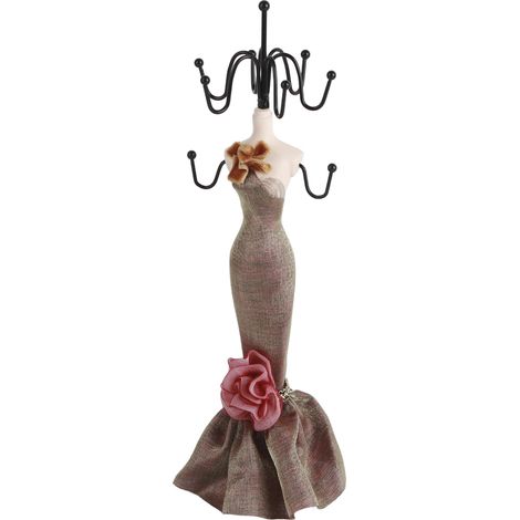 Porte-bijoux décoratif pour colliers, boucles d'oreilles et bracelets - Support d'exposition compact