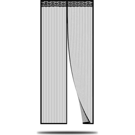 Moustiquaire magnétique pour portes, moustiquaire de porte (90x210cm), rideau anti-insectes à fermeture automatique