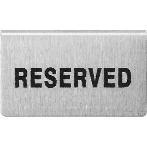 Stück reservierte Karte aus Edelstahl (1/3)