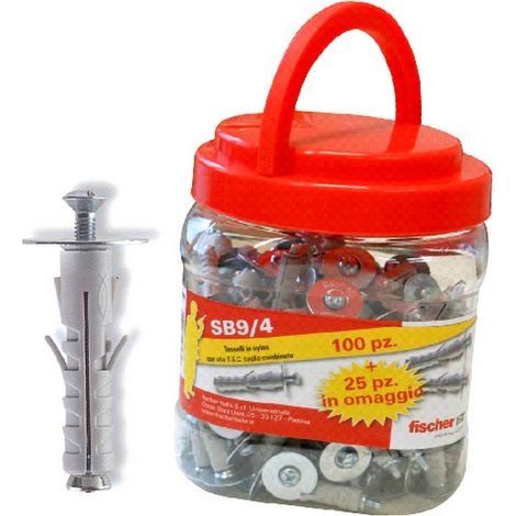 Fischer TASSELLO SB 9/4 BOX 125 PEZZI  (100+25 omaggio)