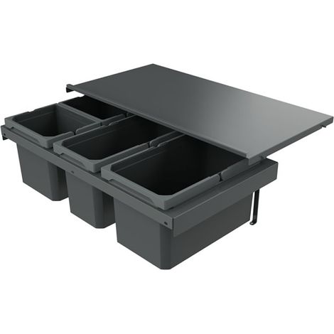 Naber Abfallsammler Cox Stand-UP® 250 S/800-4, für vorhandenen Auszug, ohne Biodeckel, anthrazit (1/4)