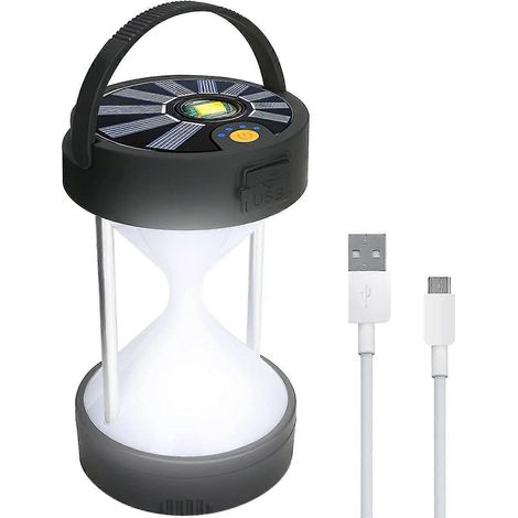 Lanterne de camping LED rechargeable par USB, lampe de camping d'urgence extérieure, lampe de tente pour la maison et les voyages (1/5)