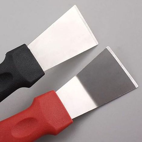Grattoir À Four - Acier Inoxydable - Tête Droite Et Tête Courbée - Pour Réfrigérateur Plaque De Cuisson Casserole - Lot De 2 (1/4)