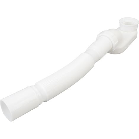 Tuyau d'évacuation baignoire douche PVC 1 1/2 type P télescopique anti-odeurs pour éviers bacs (1/5)