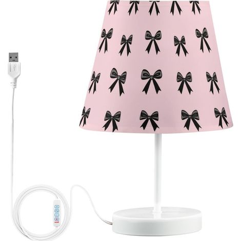 Kcldeci Lampe de chevet motif nœuds pour chambre à coucher (1/5)