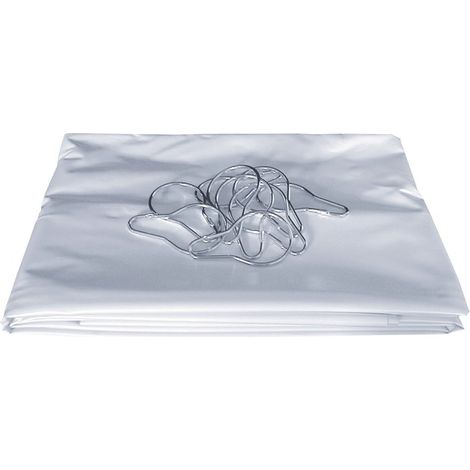 Rideaux de douche - PVC blanc - 2 x 1,4 m - Pellet ASC (1/2)