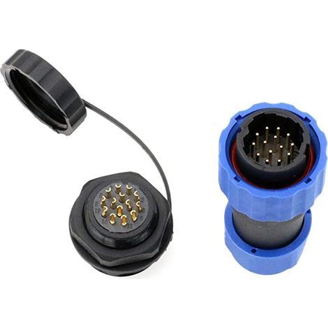 SD20 IP68 Wasserdichter Stecker LED-Stromkabel Buchse Elektrischer Draht Einbau-Lötstecker (Einbau, 14-polig) (1/5)