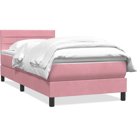 Maison Exclusive - Boxspringbett mit Matratze Rosa 90x210 cm Samt