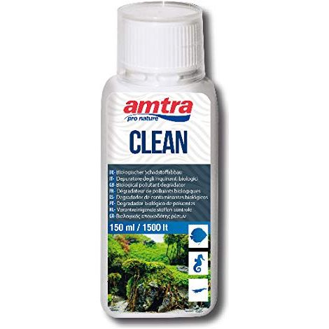 Set 6 pezzi Amtra Clean 150 ml: Set 6 pezzi Amtra Clean Attivatore batterico per acquari che funge da depuratore d’acqua naturale