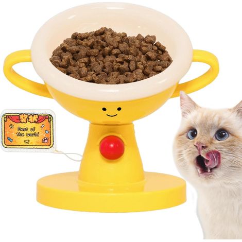 Bol Surélevé pour Chat - 5 Hauteurs 15° - 60° Gamelle d'alimentation (1/5)