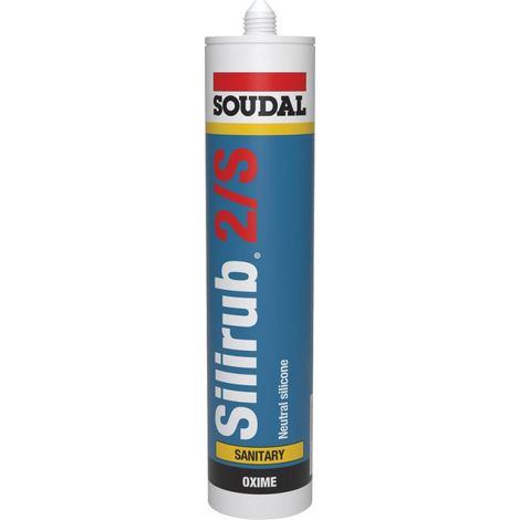 Silirub 2S - Mastic silicone neutre - Soudal - Cartouche de 290 ml Jasmin