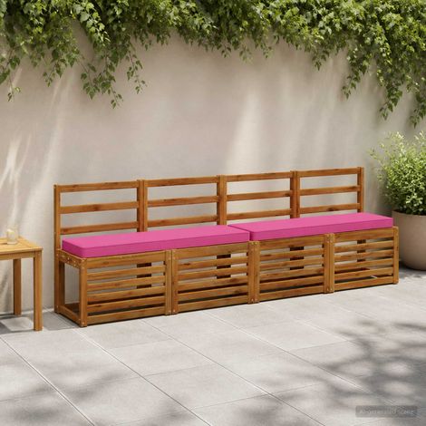 vidaXL Cojín para banco de 1 pieza VUGHT 100% Poliéster Rosa (1/5)