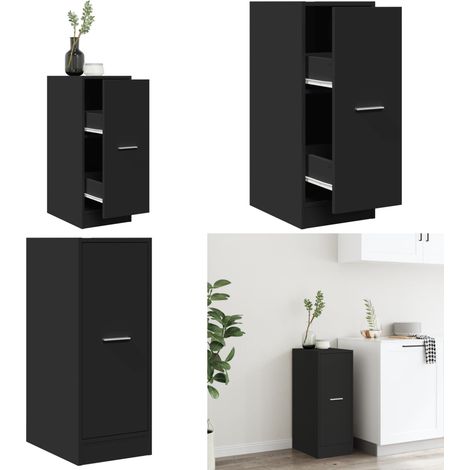 Apothekerschrank Schwarz 30x41x77,5 cm Holzwerkstoff - Schrank - Holzschrank