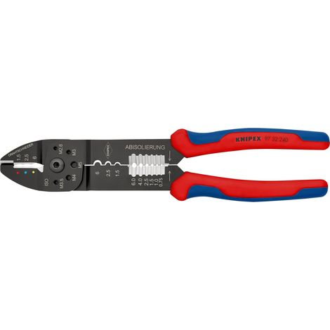 KNIPEX 97 32 240 Pinza per capicorda con manici multicomponente verniciata nera 240 mm