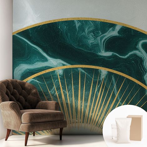 Tapete Dekorative Vliestapete mit Klebe für Wand - Mustertapete - moderne Einrichtung - für Büro Eleganter Marmor 250x250 cm (1/5)