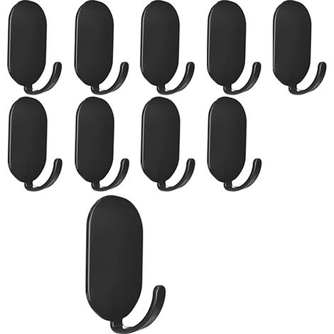 Crochets adhésifs 3M inox pour salle bain cuisine lot de 10 (1/5)