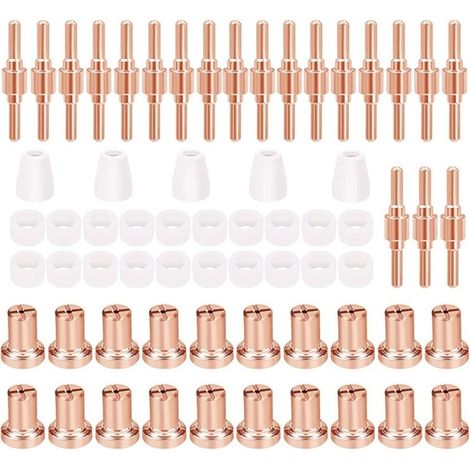 Kit de 65 electrodos y boquillas de plasma, accesorios para herramientas de soldadura por plasma PT31, 30, 40 y 50.