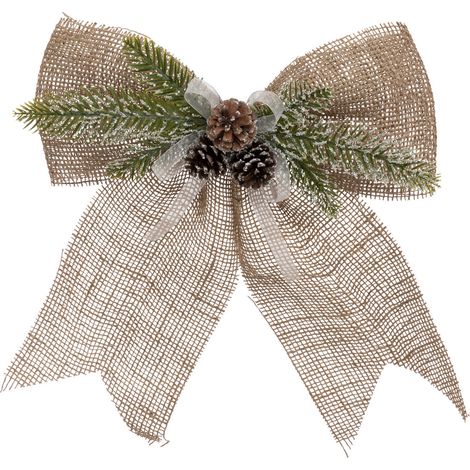 Déco de Noël Noeud en Jute 33 x 38 cm - Feeric Christmas (1/2)