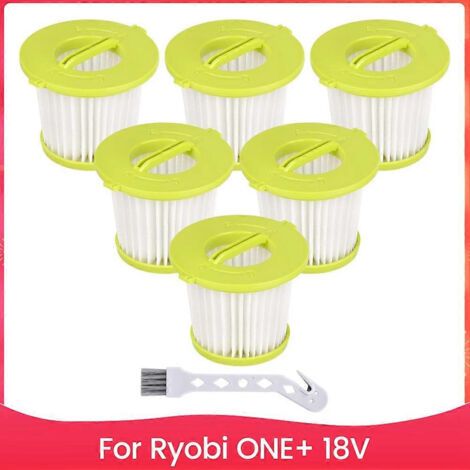 Lot de 6 filtres de rechange PCL700 pour aspirateurs portables Ryobi ONE+ 18V, modèles PCL704, PCL705, référence A32F05N A32HF00 (1/5)