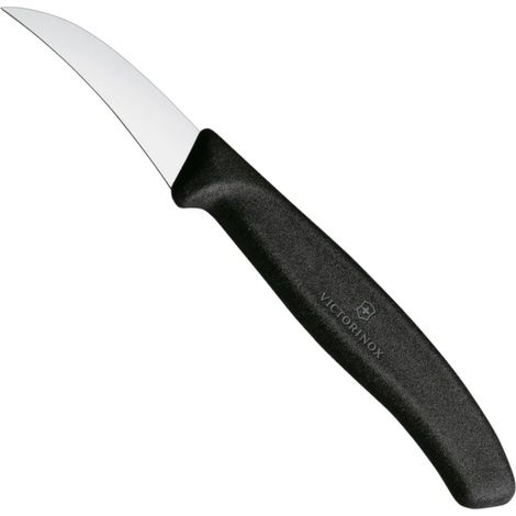 Couteau à légumes courbé, longueur 60/162 mm - noir