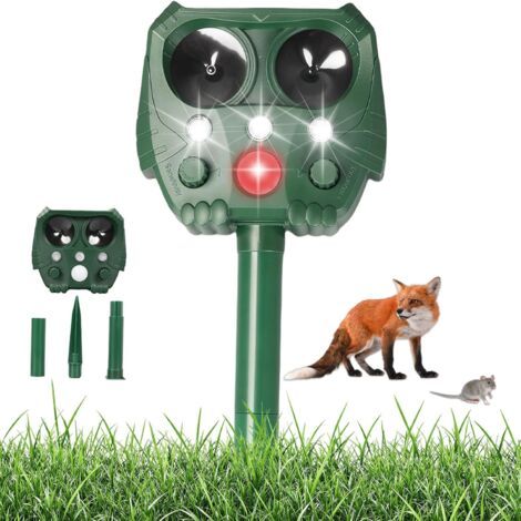 BUNTHAUS Répulsif Chat Ultrason, Repulsif Chat Exterieur Ultrason, Étanche Répulsif Chat Répulsif avec Détecteur de Mouvement pour Anti Chats Chiens Souris Ratons (1/5)