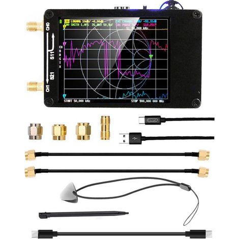 NanoVNA-H Antennenanalysator, Touchscreen, SWR- und S-Wert-Messung, 50 kHz – 1,5 GHz