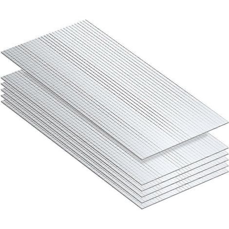 6 feuilles de carreaux disco, mini carreaux carrés argentés effet miroir, mosaïque miroir autocollante, carreaux boule disco en verre (1/5)