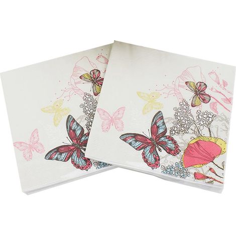 lot De 40  Serviettes En Papier Colores-serviette De Table Papillon,  Bricolage, Origami, Pour La Gastronomie, Anniversaire, Mariage, Dcoration De