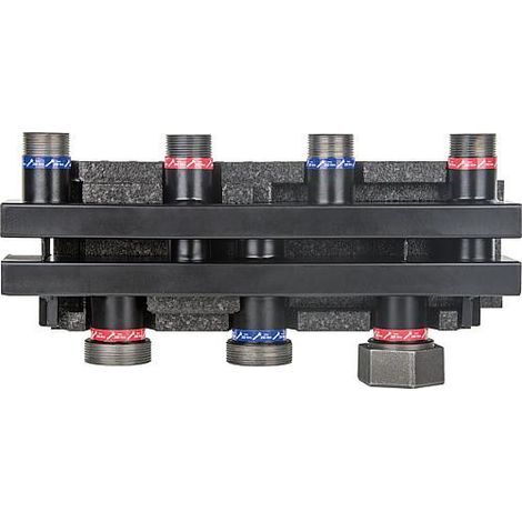 Repartiteur de chaudiere EVENES VT7 2 AG DN32 11 4 AG 7m3 h 170KW fixation et isolation (1/2)