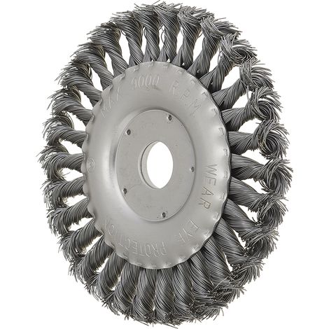 Spazzola circolare a mazzetti metalicci ritorti 100 x 22 mm x smerigliatrice